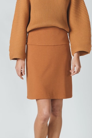 Saia direita Belky - Camel - Castanho
