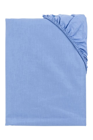 Lenzuolo sotto in cotone 140 fili/cm² - Blu