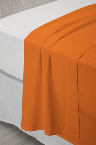 Lenzuolo sopra in cotone 55 fili/cm² - Arancione