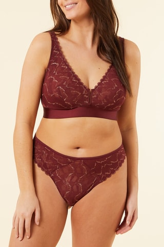 Tanga Tabby Plus Size - Bordeaux - Etam
