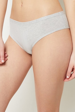 Tanga Coton 360 Gris clair chiné - Etam