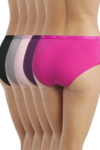 5 shortys Les Pockets Coton - Fuchsia et violet foncé - Dim