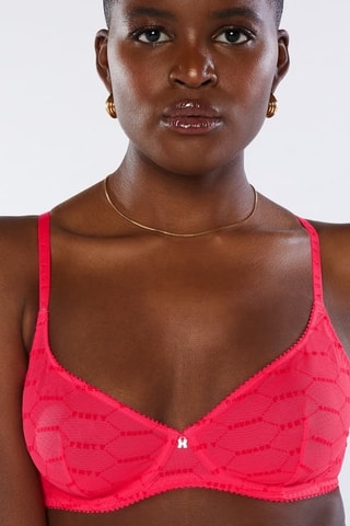 Soutien-gorge Flocked - Rose fluo - Savage x Fenty