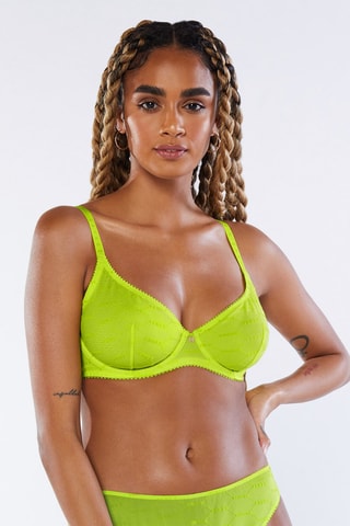 Soutien-gorge Flocked Logo - Vert  - Savage x Fenty