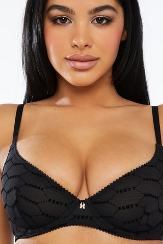 Soutien-gorge Flocked - Noir - Savage x Fenty