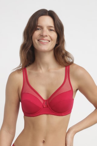 Soutien-gorge Generous en coton biologique - Rouge - Dim