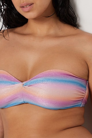 Haut de maillot tie and dye - Rose et ciel - Etam