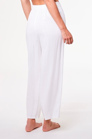 Pantalon carotte 7/8 taille haute en lin Ryley Perle - Etam