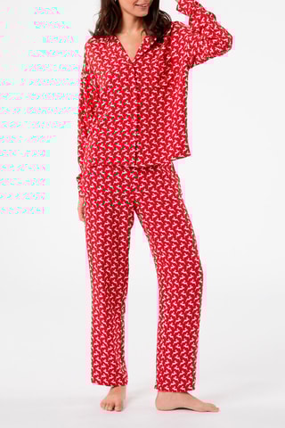 Pantalon droit taille haute Elwin Rouge - Etam