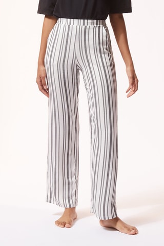 Pantalon wide legs taille haute Iliana Noir - Etam