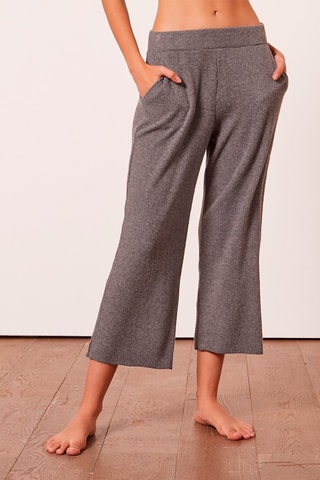 Pantalon wide legs 7/8 Amythis Anthracite - Etam
