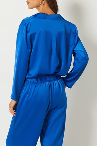 Pantalon taille haute - Bleu roi - Etam