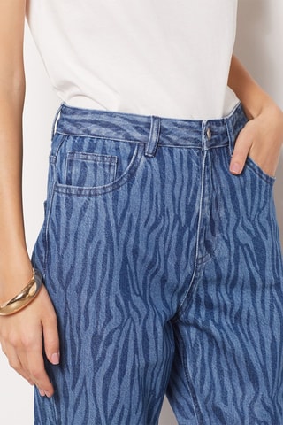 Jean boyfriend 7/8 - Bleu - Etam