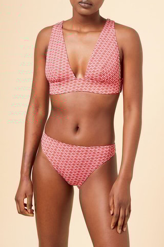 Bas de maillot Austin Rouge et blanc - Etam