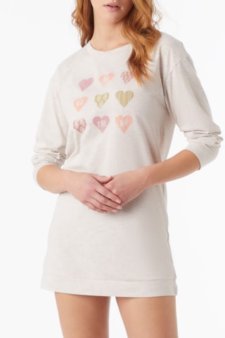 Chemise de nuit Tender - Beige chiné - Etam