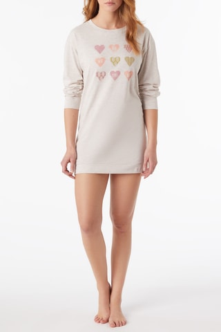 Chemise de nuit Tender - Beige chiné - Etam