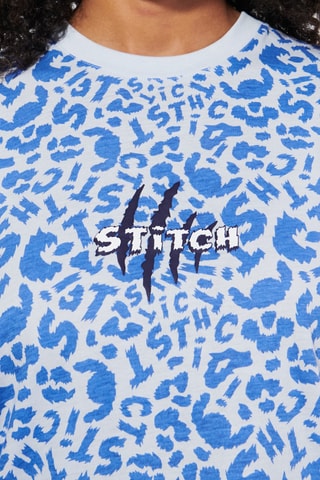 T-shirt de pyjama Lilo et Stitch Disney en coton biologique - Bleu - Undiz