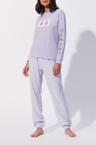 T-shirt de pyjama Noamiz en coton biologique - Mauve - Undiz