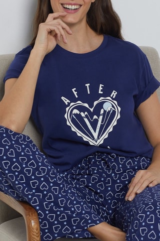 T-shirt de pyjama Stas - Bleu nuit - Etam
