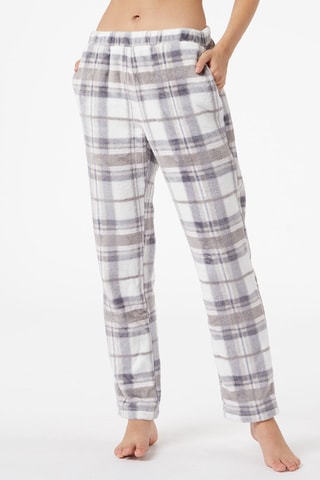 Pantalon doit de pyjama Even - Ecru et gris foncé - Etam