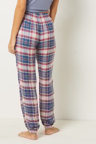 Pantalon de pyjama Oren - Bleu pétrole et gris clair - Etam