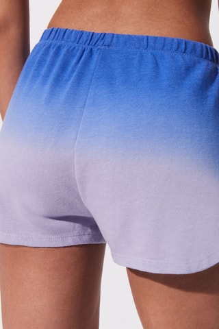 Short dip and dye Dyestitchiz en coton biologique - Bleu roi - Undiz