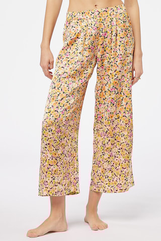 Pantalon de pyjama taille haute Lys - Blanc et orange - Etam