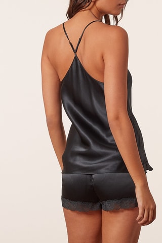 Top en soie sans manches  Pearly - Noir  - Etam