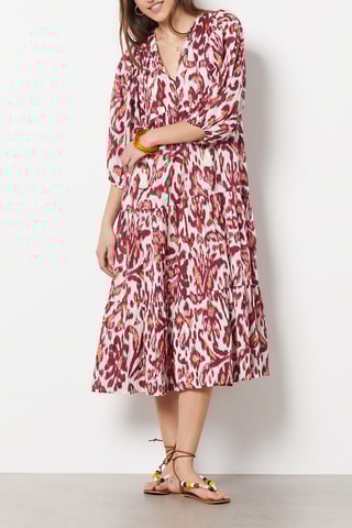 Robe Aliciimp - Rouge brique et blanc - Etam