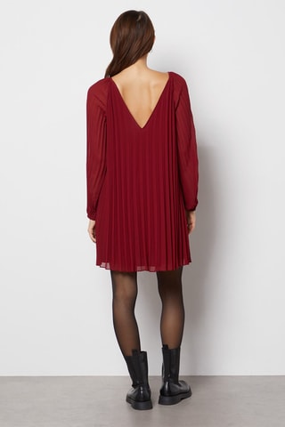 Robe plissée - Bordeaux - Etam