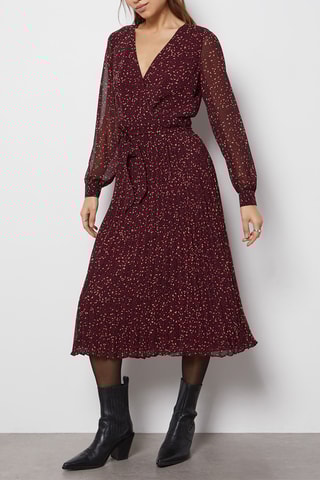 Robe midi - Bordeaux - Etam