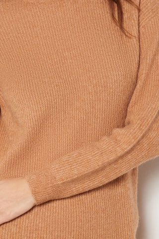 Robe pull en laine et alpaga - Marron - Etam