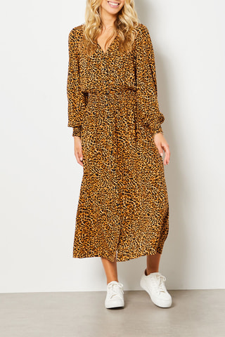 Robe longue - Marron - Etam