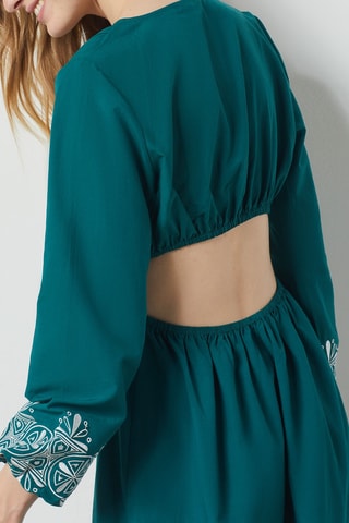 Robe longue - Bleu canard - Etam