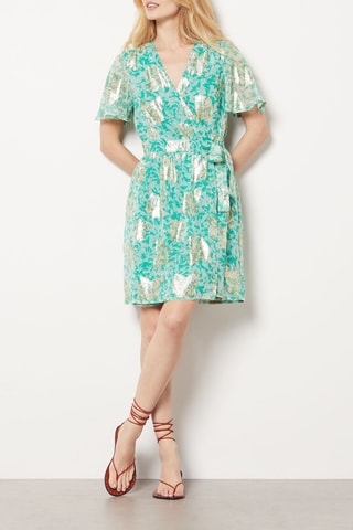 Robe portefeuille- Vert - Etam