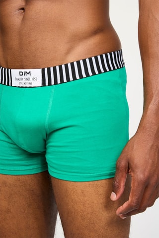 3 boxers Dim Vibes - Noir, bleu et vert - Dim