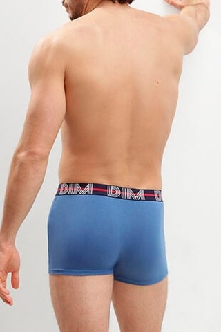 3 boxers Dim Powerful Rouge, bleu cobalt et bleu encre - Dim