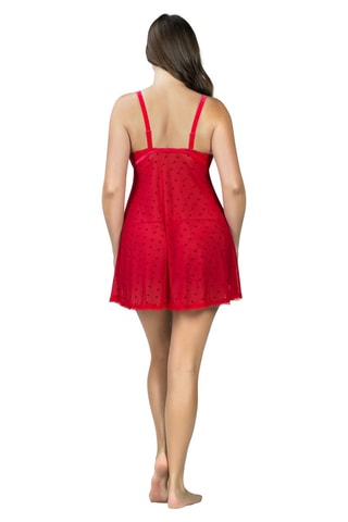 Nuisette et string Lily - Rouge - Parfait