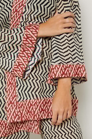 Kimono de plage Bily - Noir et blanc - Etam