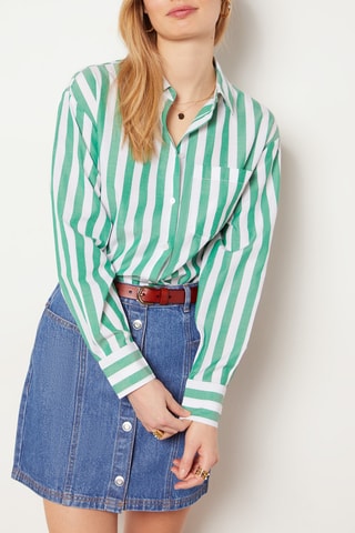 Chemisier - Vert et blanc - Etam