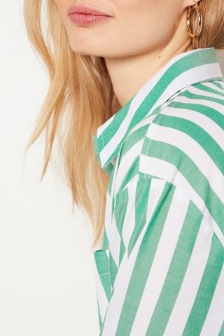 Chemisier - Vert et blanc - Etam
