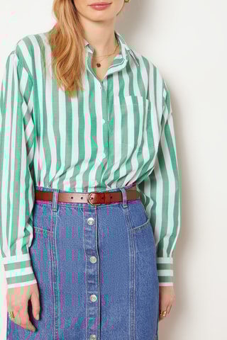 Chemisier - Vert et blanc - Etam