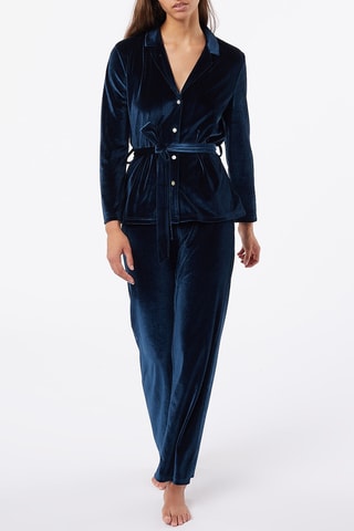 Chemisier en velours Velvety Marine - Etam