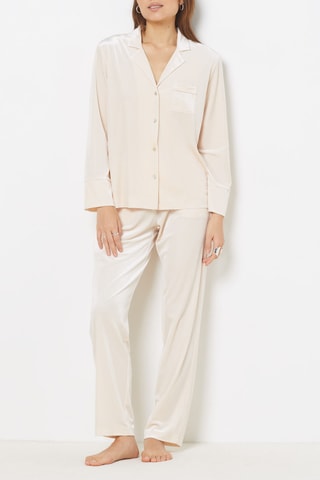 Chemise de pyjama en velours - Pêche - Etam