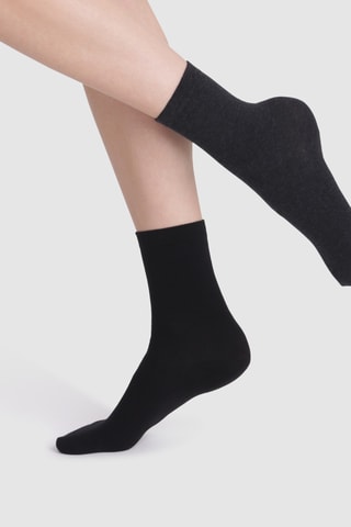 8 paires de chaussettes Coton - Anthracite - Dim