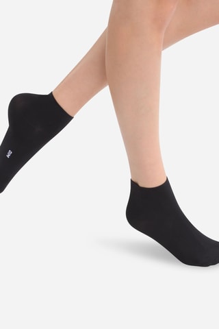 12 paires de socquettes Skin - Noir - Dim