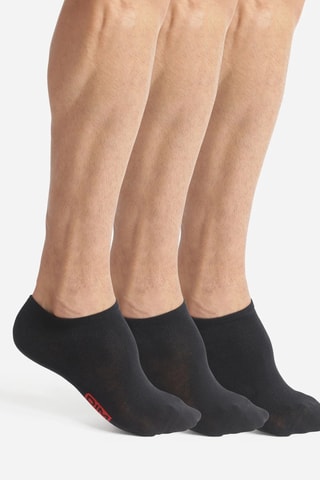 3 paires de socquettes Coton - Noir - Dim