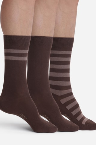 12 paires de chaussettes Coton Style - Marron - Dim