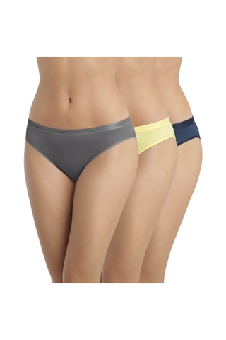 3 culottes Les Pockets Ecodim - Gris foncé et jaune - Dim