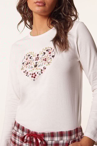 Pyjama 3 pièces  Coraline - Blanc et rouge  - Etam